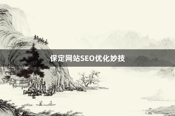 保定网站SEO优化妙技
